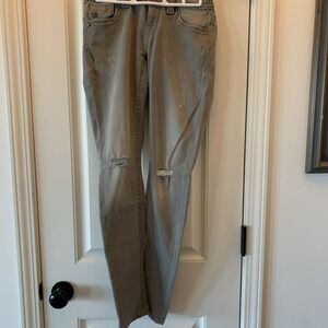 Miss Me Standard Skinny Size 24 Gray Distressed Jeans 5 Pockets Women's